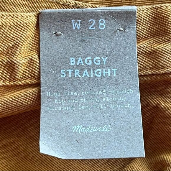 Madewell Baggy Straight Leg Jeans Size 28 Marigold Loose Fit Denim - Picture 5 of 9
